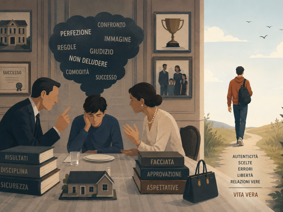 famiglia borghese ansiosa